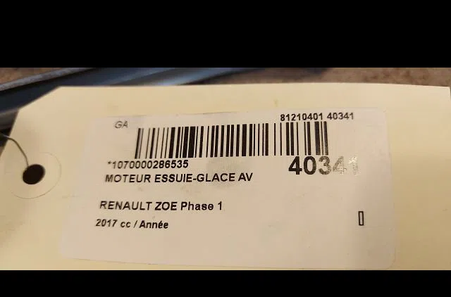 Moteur essuie-glace avant Renault ZOE (BFM_) Zoe (2012) 5 portes occasion