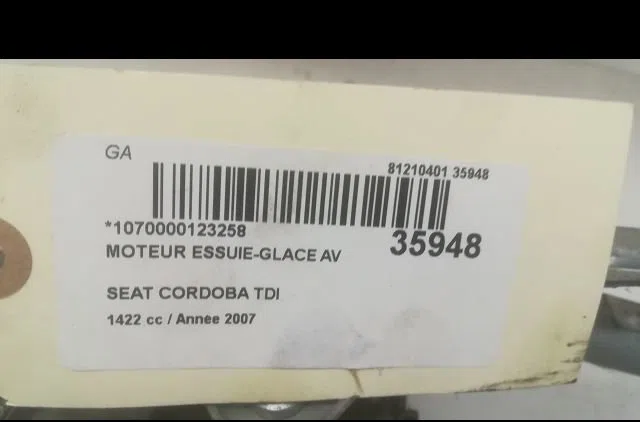 Moteur essuie-glace avant Seat CORDOBA (6L2) 1.4 tdi (2002-2005) occasion