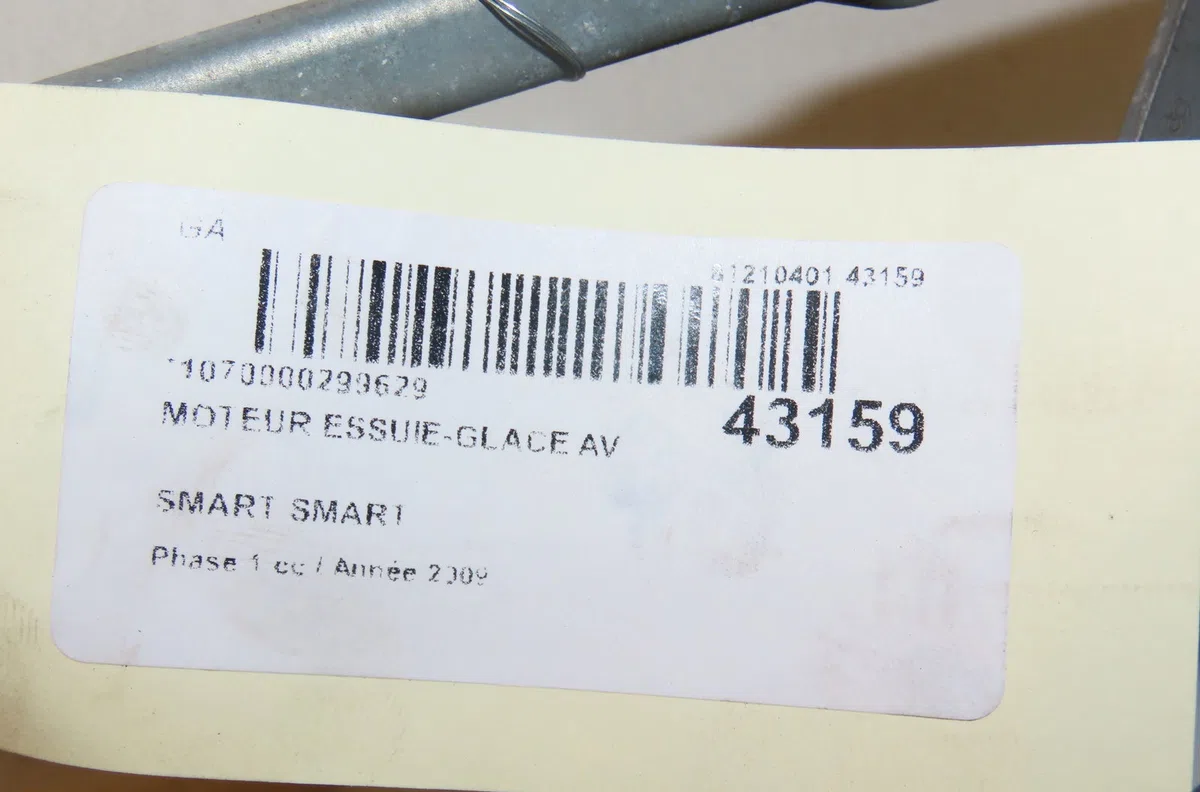 Moteur essuie-glace avant Smart FORTWO Coupé (451) 0.8 cdi (451.300) (2007) occasion