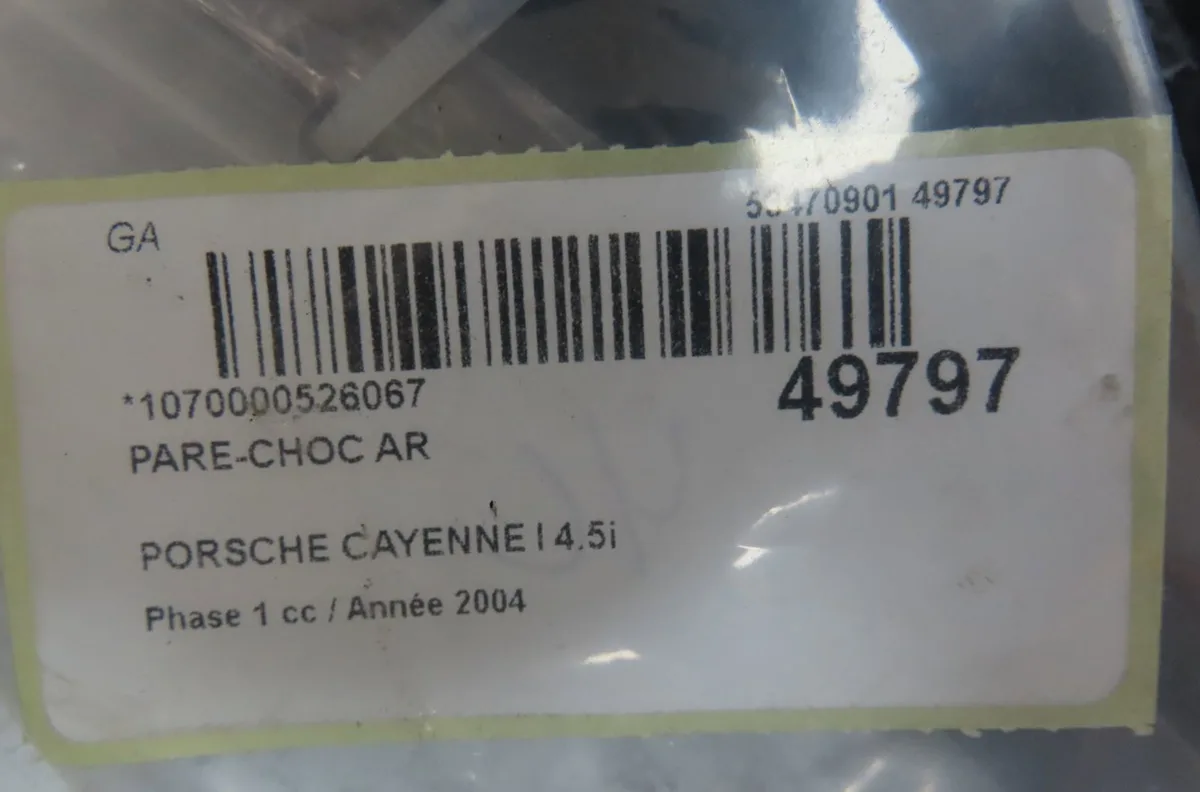 Pare-choc arrière Porsche CAYENNE (9PA) S 4.5 (2002-2007) occasion