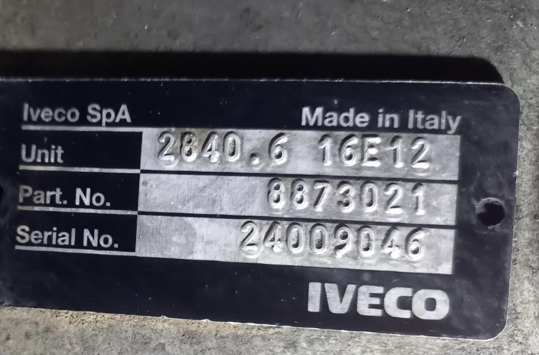 Boite de vitesses manuelle IVECO DAILY V 3.0 35C15 2840.6 16E12