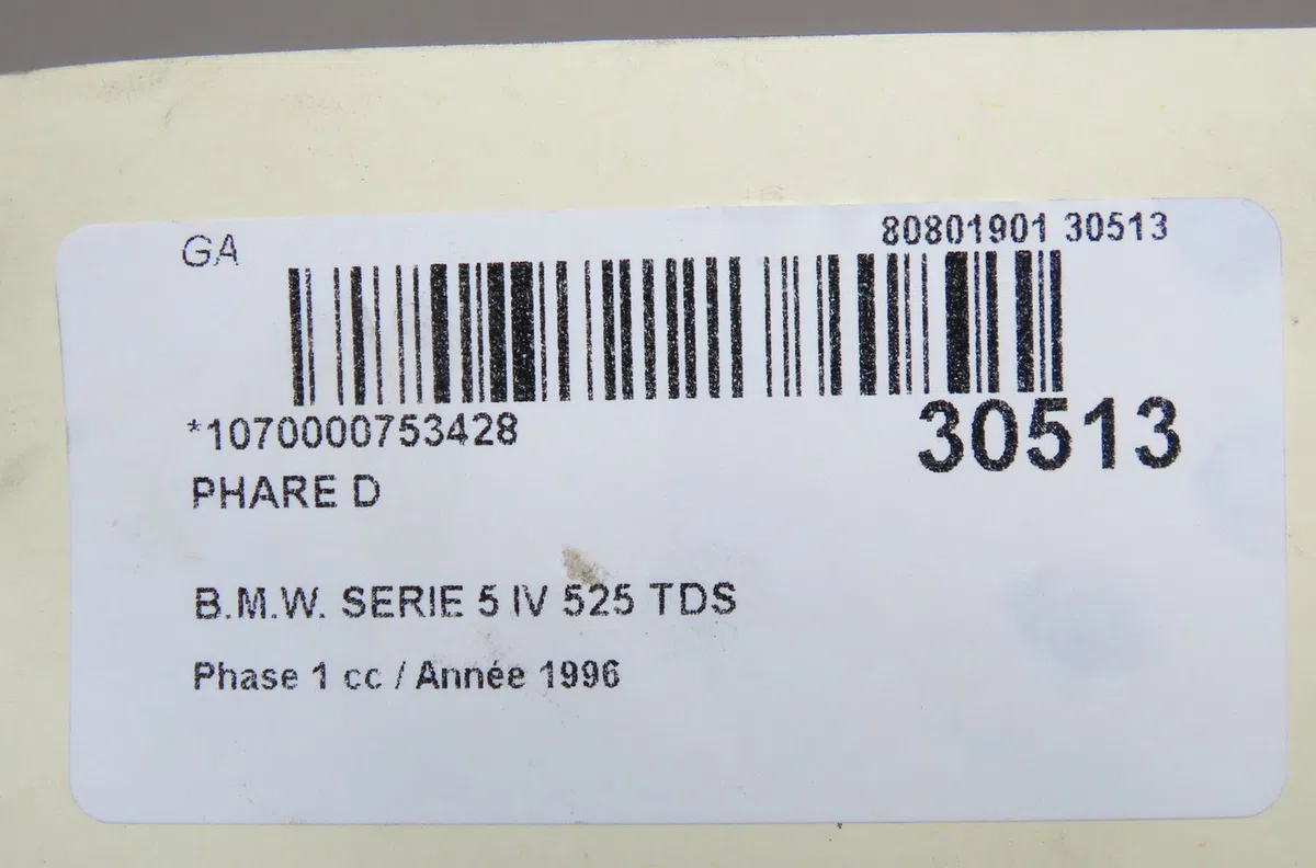 Phare droit B.M.W. SERIE 5 IV 1996 occasion