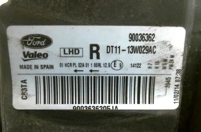 Phare droit Ford TRANSIT CONNECT V408 Camionnette-Monospace 1.6 tdci (2013) occasion