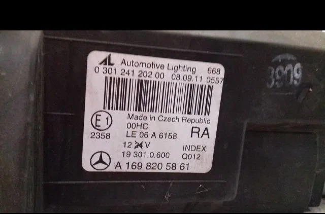 Phare droit Mercedes-benz CLASSE A (W169) A 160 cdi (169.006, 169.306) (2004-2012) occasion