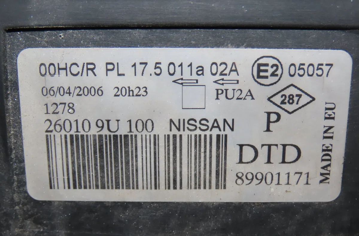 Phare droit Nissan NOTE (E11, NE11) 1.6 (2006-2012) occasion