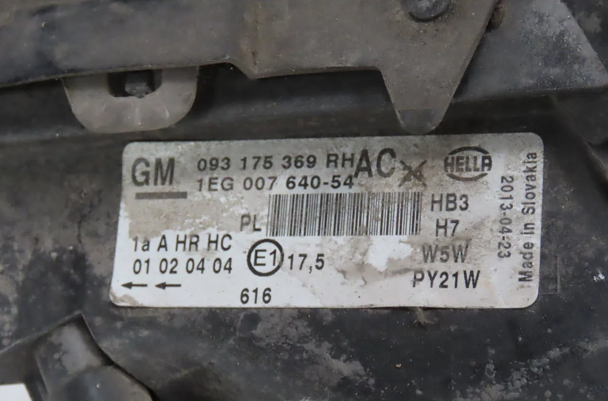 Phare droit Opel ASTRA G 3-5 portes (T98) 1.7 dti 16v (f08, f48) (2000-2005) occasion