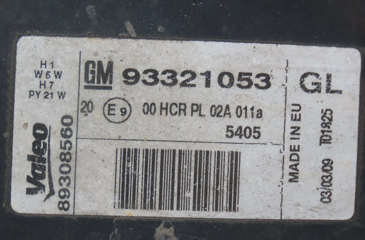 Phare droit Opel MERIVA A Monospace (X03) 1.4 16v twinport (e75) (2004-2010) occasion