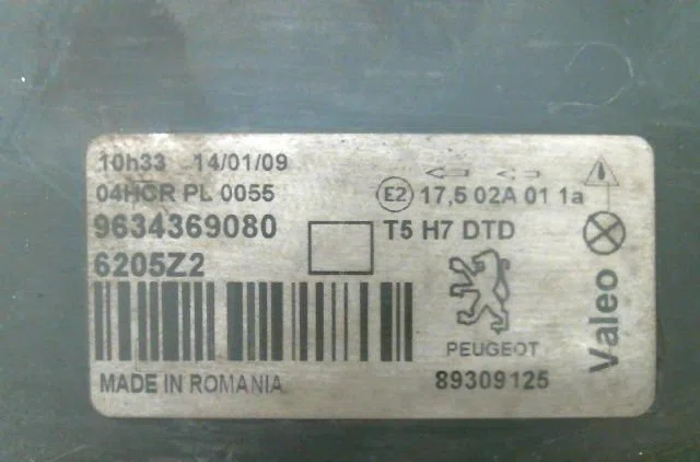 Phare droit Peugeot 307 (3A-C) 1.6 16v (2000-2007) 5 portes occasion