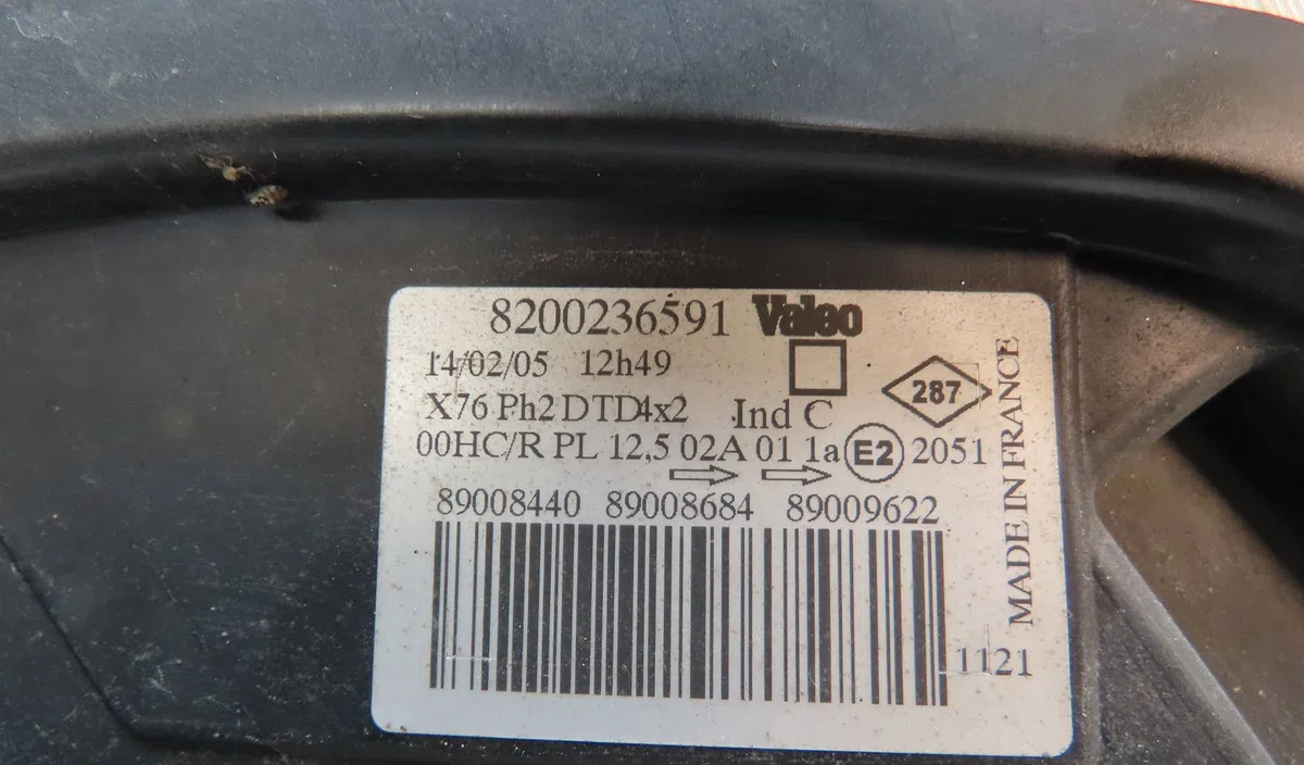 Phare droit RENAULT KANGOO 2005 occasion