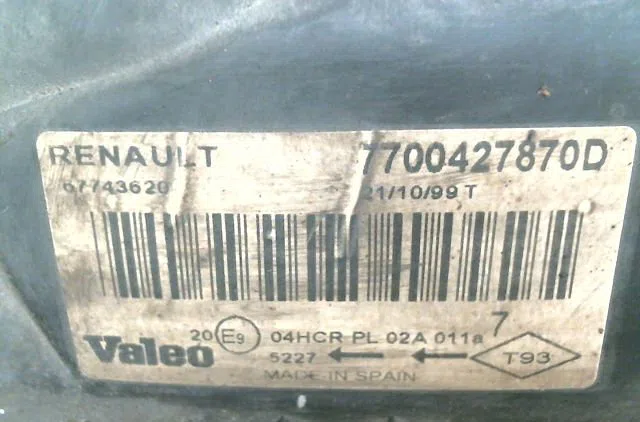 Phare droit Renault MEGANE I (BA0-1_) 1.9 dti (ba08, ba0n) (1997-2001) occasion