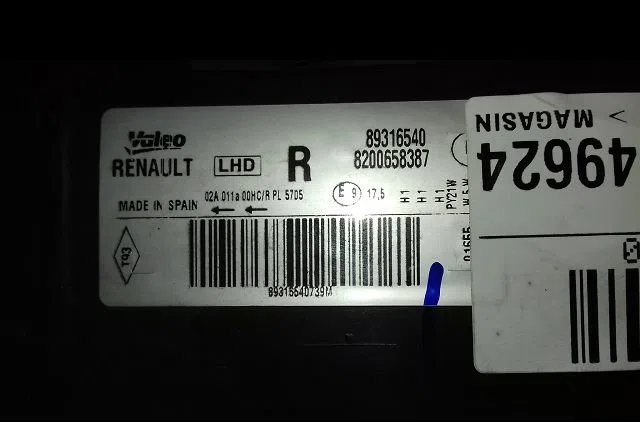 Phare droit Renault MODUS - GRAND MODUS (F-JP0_) 1.2 16v (jp0w) (2007) occasion