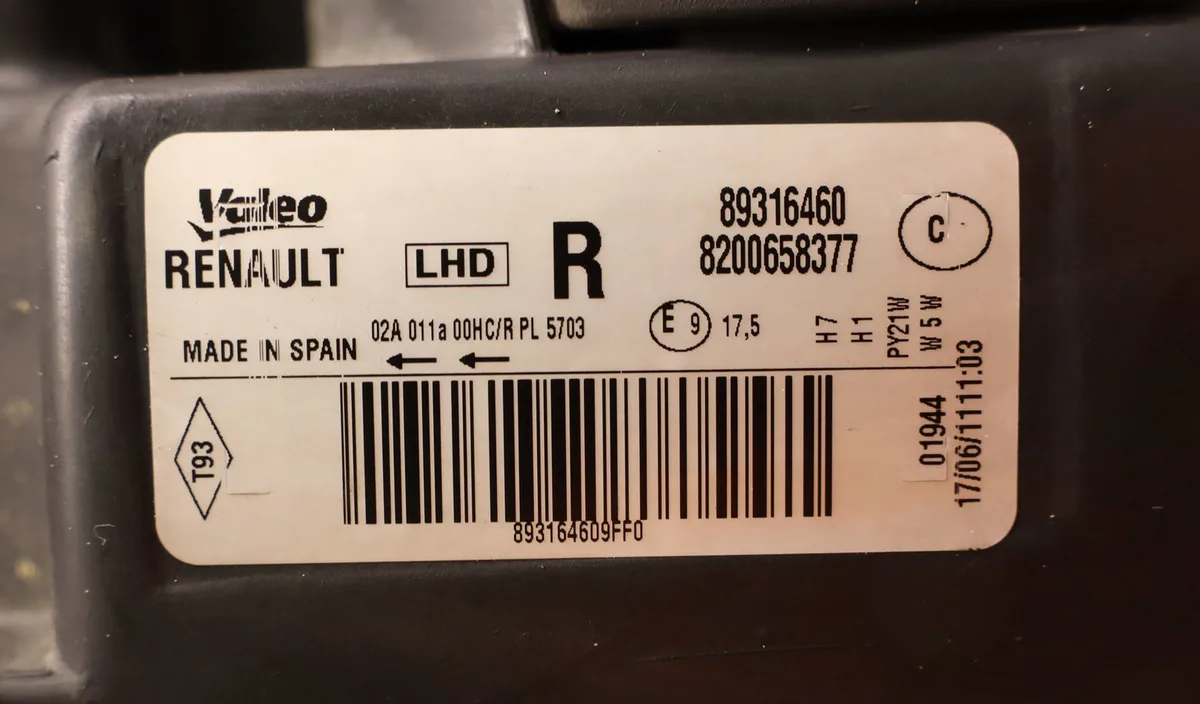 Phare droit Renault MODUS - GRAND MODUS (F-JP0_) 1.5 dci (fp0g, jp0g) (2004) occasion