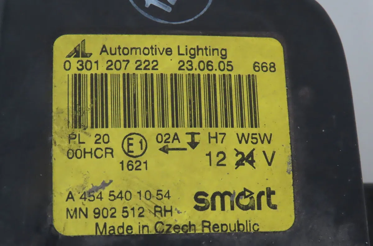 Phare droit Smart FORFOUR (454) 1.5 cdi (454.001) (2004-2006) occasion