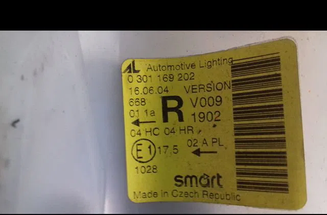 Phare droit SMART SMART CITY/FORTWO I 2006 occasion
