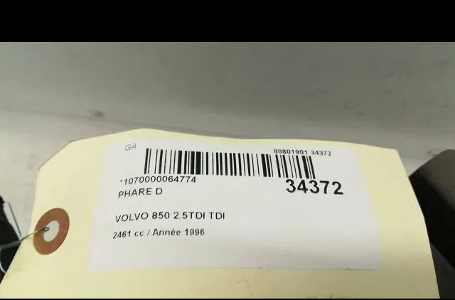 Phare droit Volvo 850 Break (855) 2.5 tdi (1995-1996) occasion