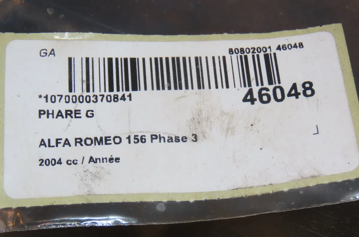 Phare gauche ALFA ROMEO 156 2004 occasion
