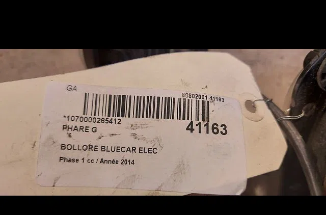 Phare gauche BOLLORE BLUECAR 2014 occasion