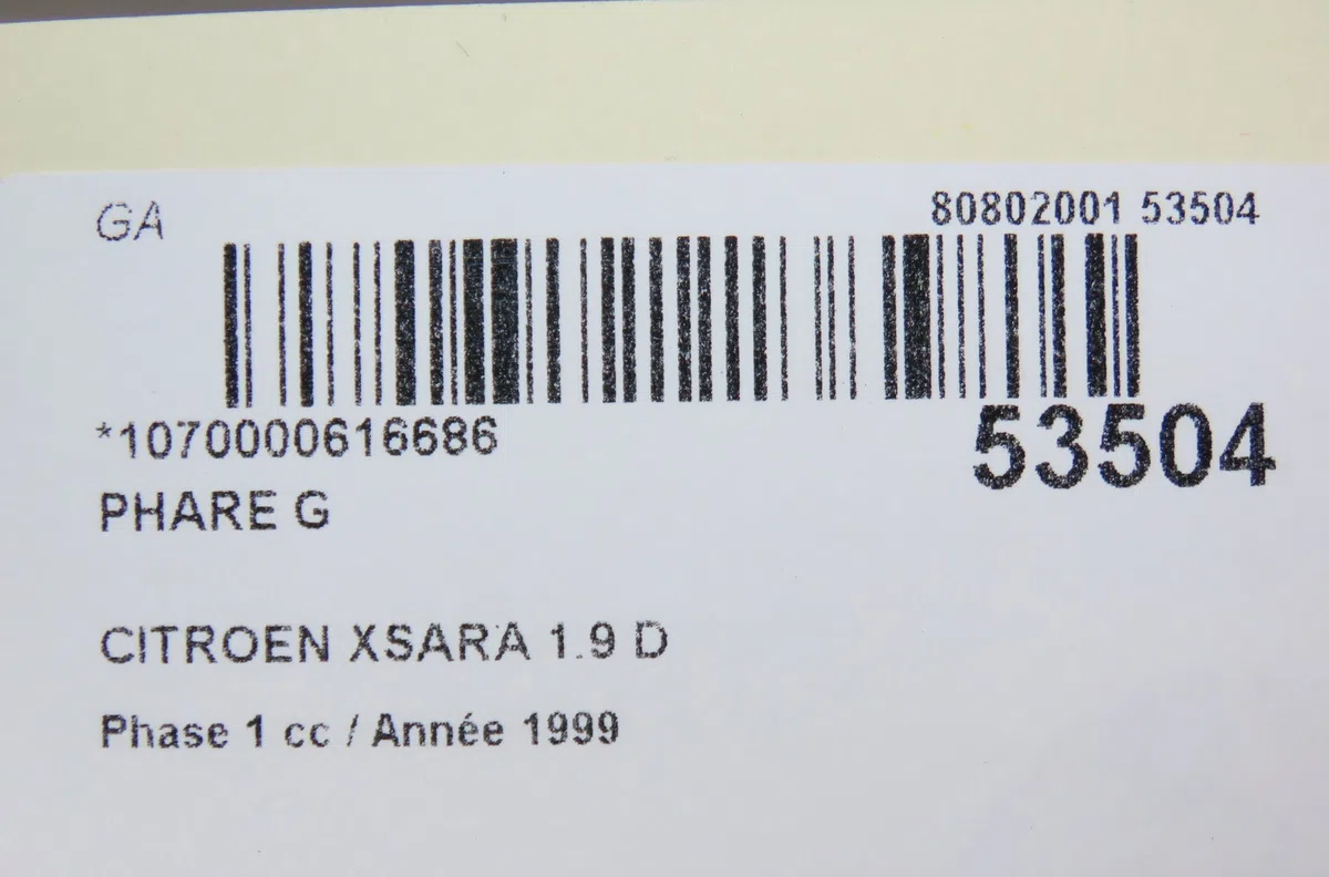 Phare gauche Citroen XSARA (N1) 1.9 d (1997-2000) 5 portes occasion