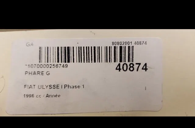 Phare gauche Fiat ULYSSE (220_) 2.0 (220.ac5) (1994-2002) occasion