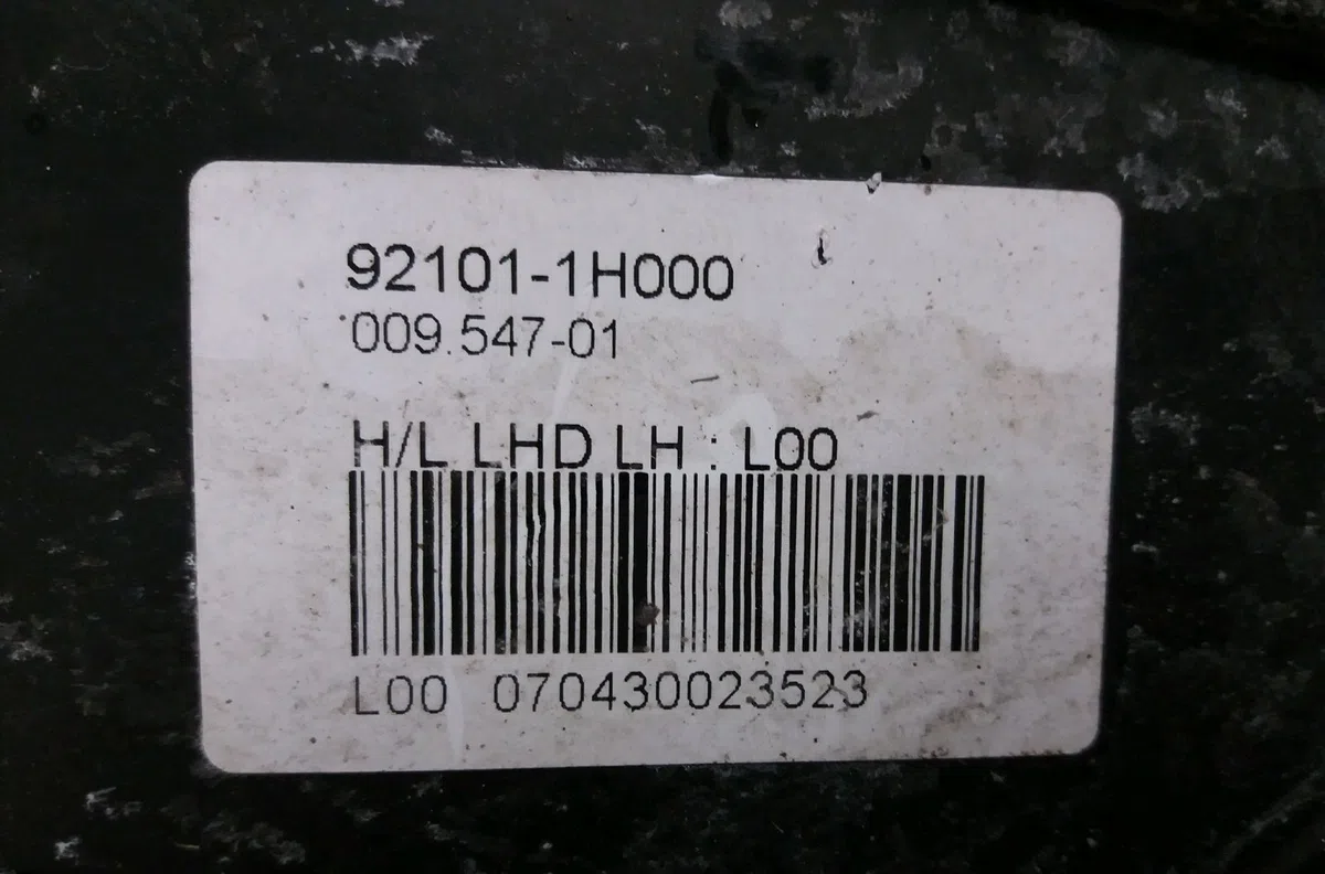 Phare gauche Kia CEE'D 3-5 portes (ED) 1.6 crdi 90 (2006-2012) occasion