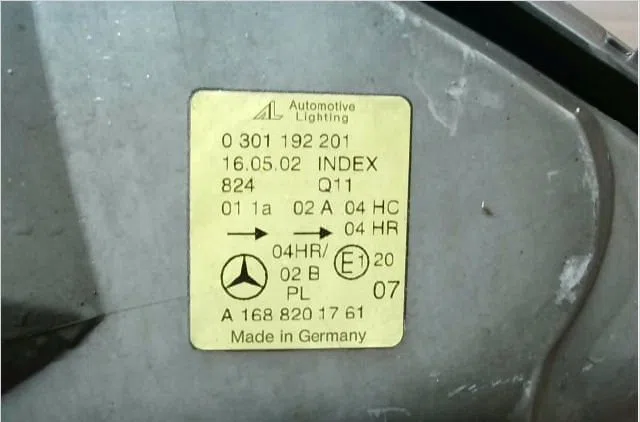 Phare gauche Mercedes-benz CLASSE A (W168) A 170 cdi (168.009, 168.109) (2001-2004) occasion