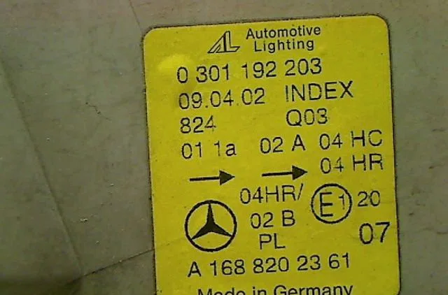 Phare gauche Mercedes-benz CLASSE A (W168) A 210 (168.035, 168.135) (2001-2004) occasion