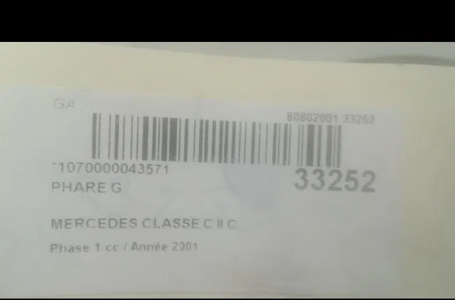 Phare gauche Mercedes-benz CLASSE C T-Model (S203) C 270 cdi (203.216) (2001-2007) occasion