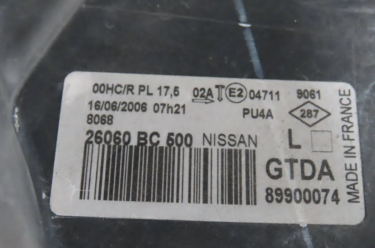 Phare gauche Nissan MICRA CC III (K12) 1.4 16v (2005) occasion