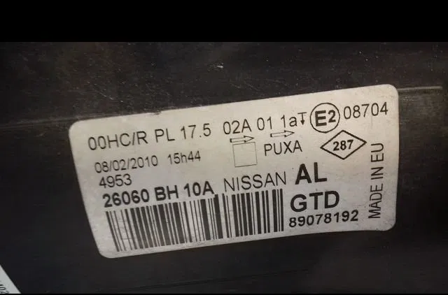 Phare gauche Nissan NOTE (E11, NE11) 1.5 dci (2010-2012) occasion