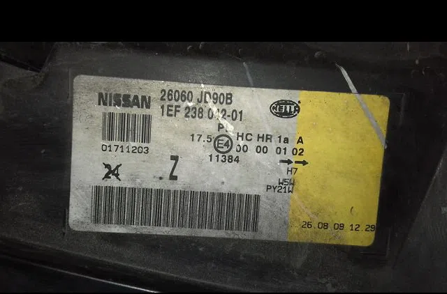 Phare gauche Nissan QASHQAI - QASHQAI 2 I (J10, NJ10, JJ10E) 1.5 dci (2010-2013) occasion