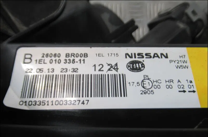 Phare gauche Nissan QASHQAI - QASHQAI 2 I (J10, NJ10, JJ10E) 1.6 dci (2011-2013) 5 portes occasion