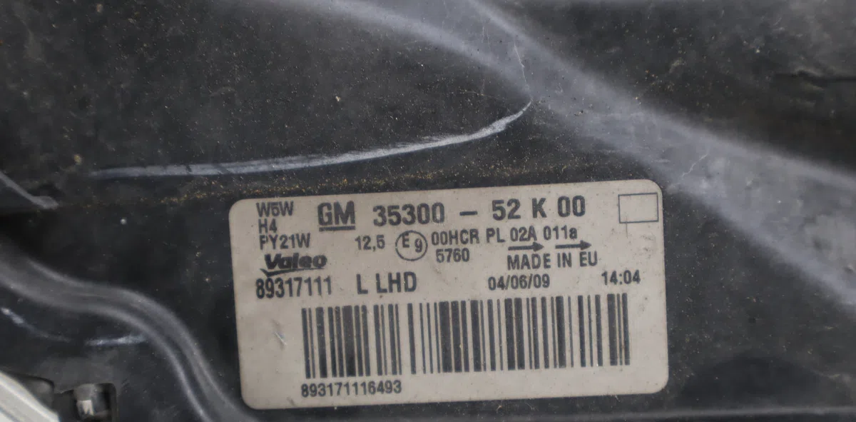 Phare gauche Opel AGILA (B) (H08) 1.0 (f68) (2008-2011) occasion