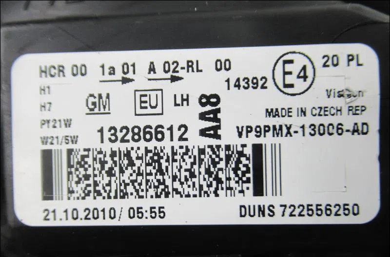 Phare gauche Opel MERIVA A Monospace (X03) 1.3 cdti (e75) (2003-2010) occasion