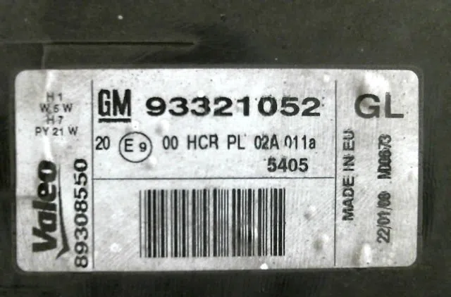 Phare gauche Opel MERIVA A Monospace (X03) 1.4 16v twinport (e75) (2004-2010) occasion