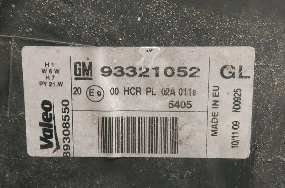 Phare gauche Opel MERIVA A Monospace (X03) 1.4 16v twinport lpg (e75) (2004-2010) occasion