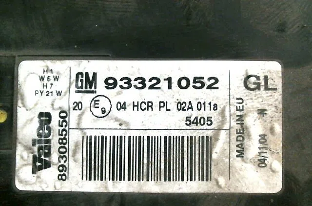 Phare gauche Opel MERIVA A Monospace (X03) 1.7 dti (e75) (2003-2010) occasion