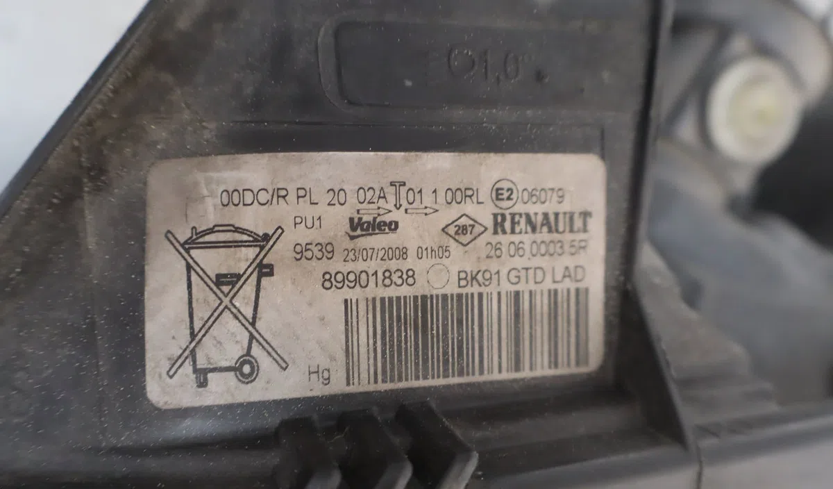 Phare gauche Renault LAGUNA III (BT0-1) 1.5 dci (bt00, bt0a, bt0t, bt1j) (2007-2015) 5 portes occasion