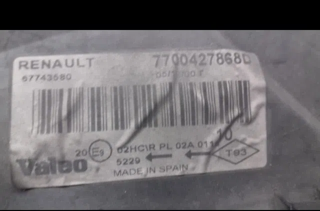 Phare gauche Renault MEGANE I (BA0-1_) 1.4 16v (ba0d, ba1h, ba0w, ba10) (1999-2003) occasion