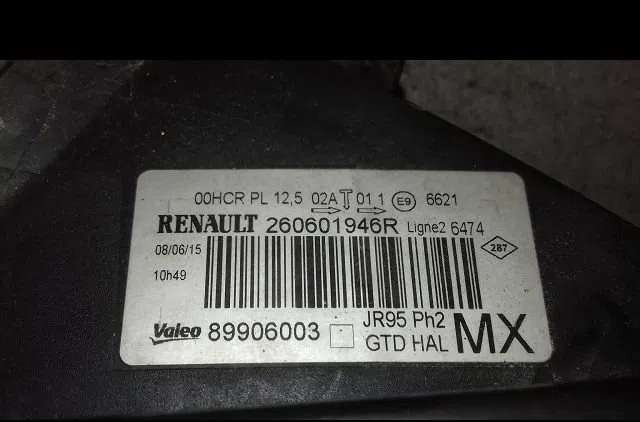 Phare gauche Renault SCÉNIC III (JZ0-1_) 1.2 tce (jz16) (2013) occasion