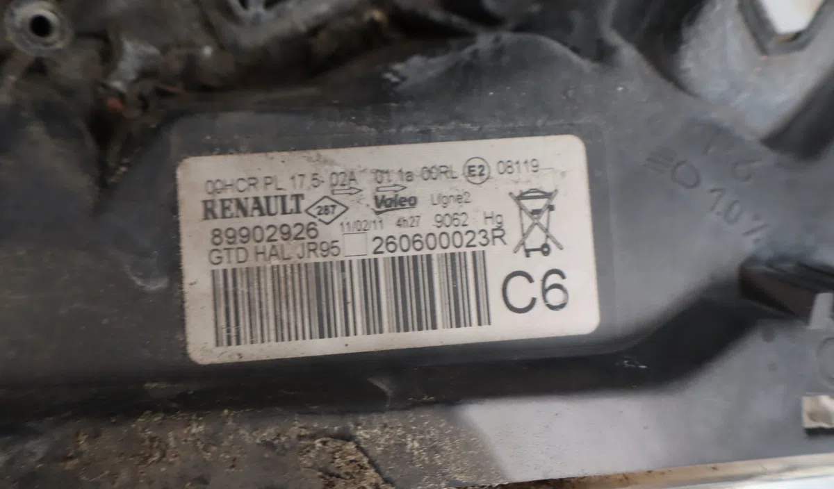 Phare gauche Renault SCÉNIC III (JZ0-1_) 1.4 16v (jz0f, jz1v) (2009) occasion