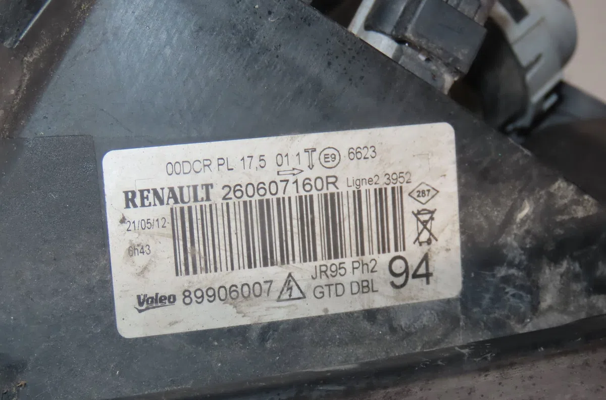 Phare gauche Renault SCÉNIC III (JZ0-1_) 1.5 dci (2009) 5 portes occasion