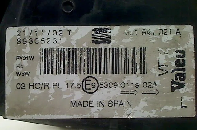 Phare gauche Seat CORDOBA (6L2) 1.9 tdi (2002-2009) occasion