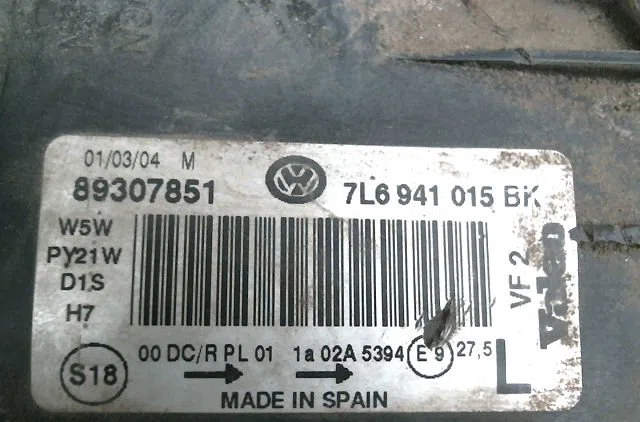 Phare gauche Volkswagen TOUAREG (7LA, 7L6, 7L7) 2.5 r5 tdi (2003-2010) occasion