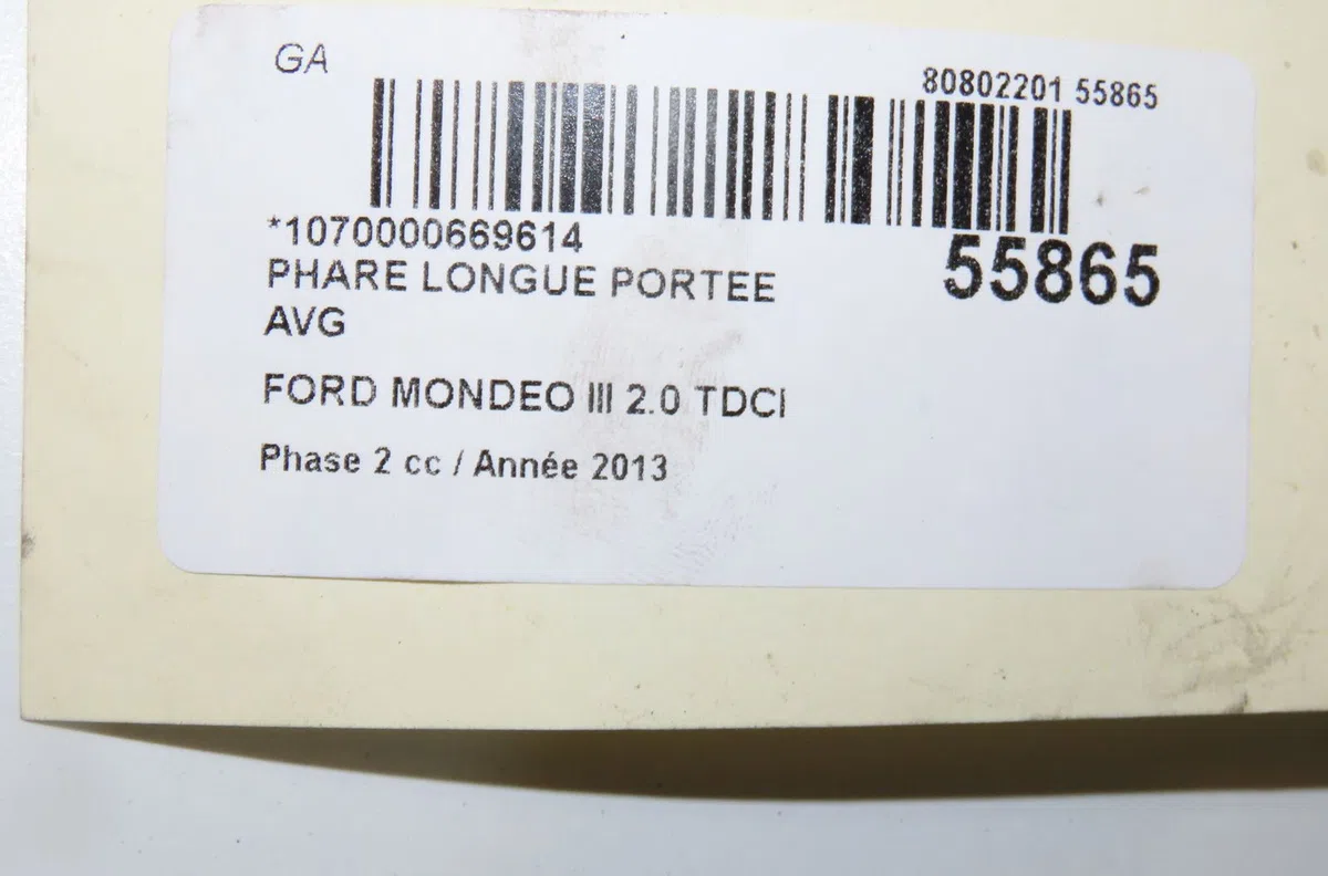 Phare longue portee avant gauche Ford MONDEO IV (BA7) 2.0 tdci (2007-2015) occasion