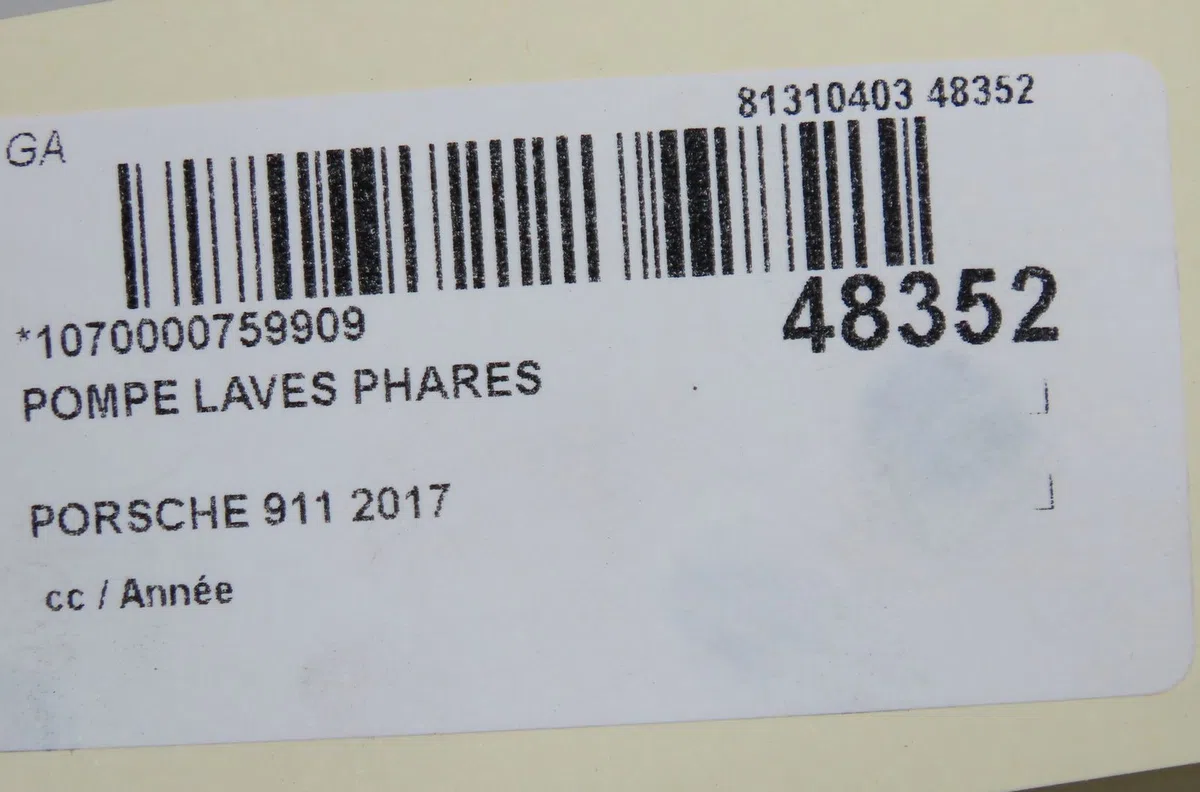 Pompe laves phares Porsche 911 (991) 4.0 gt3 (2017-2020) occasion