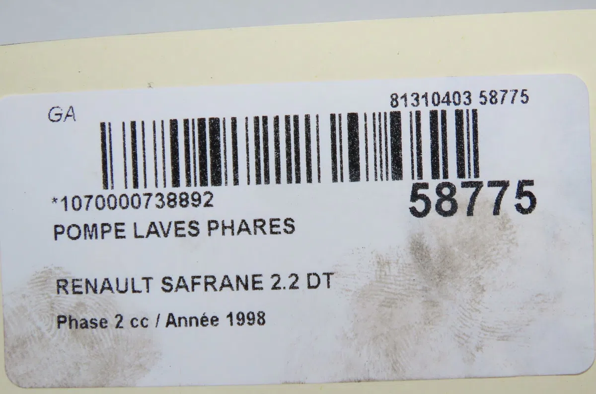 Pompe laves phares Renault SAFRANE II (B54_) 2.2 dt (b54g) (1996-2000) 5 portes occasion