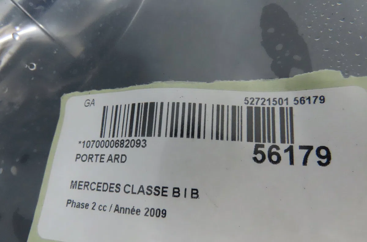 Porte arrière droite Mercedes-benz CLASSE B Sports Tourer (W245) B 200 cdi (245.208) (2005-2011) occasion