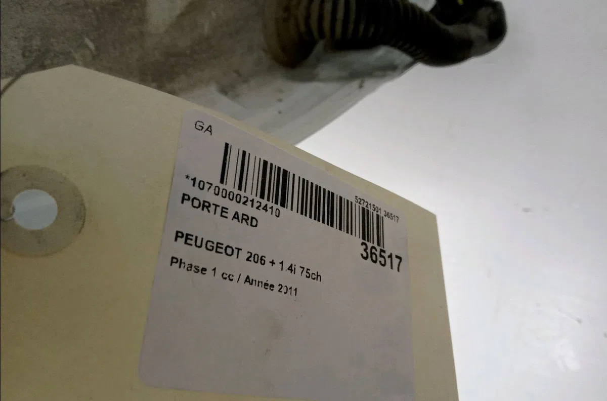 Porte arrière droite PEUGEOT 206  2011 occasion