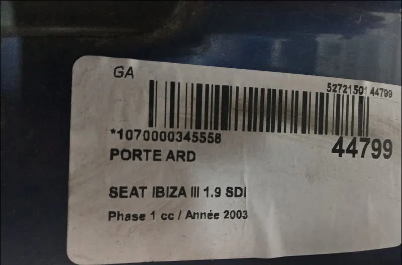 Porte arrière droite Seat IBIZA III (6L1) 1.9 sdi (2002-2005) occasion