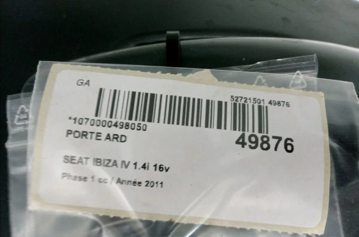 Porte arrière droite Seat IBIZA IV (6J5, 6P1) 1.4 (2008-2015) occasion